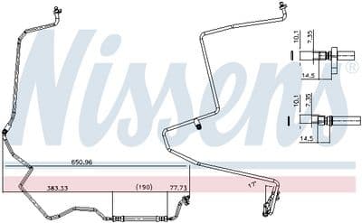Tubería de alta presión, aire acondicionado NISSENS 84009