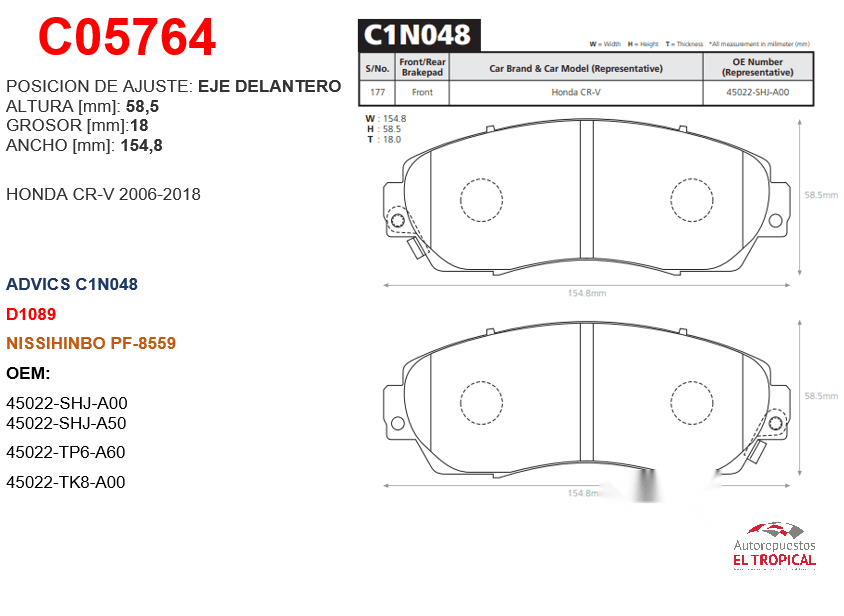 FIBRA DE DISCO CRV 2.406-