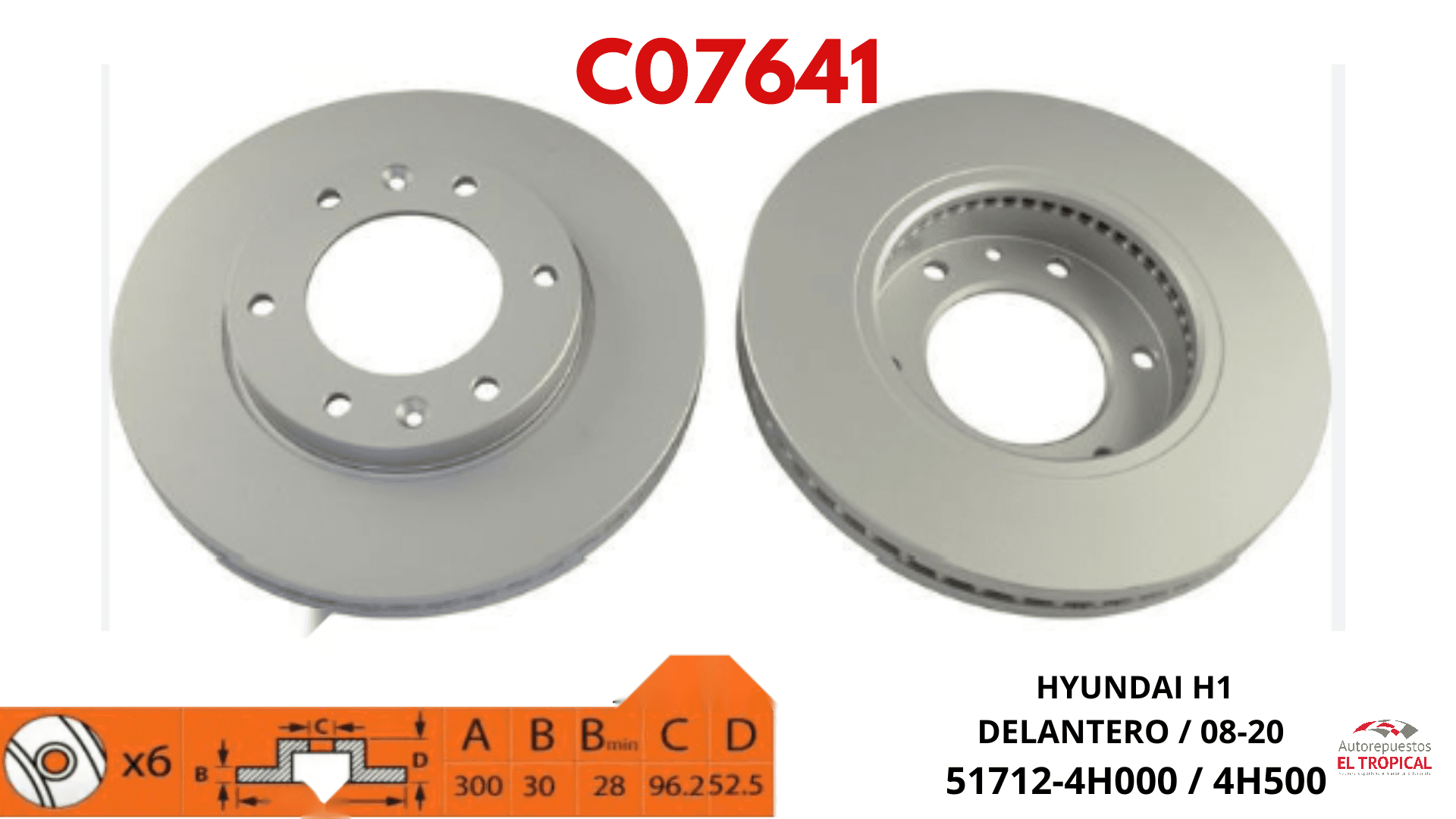DISCO DE FRENO H1 08-20 51712-4H000