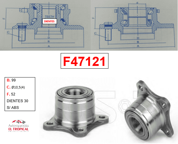 Bocina Trasera Camry 1986-1991