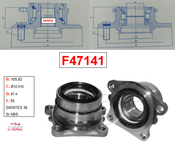 Bocina Trasera RAV4 AWD 96-00 S/ABS