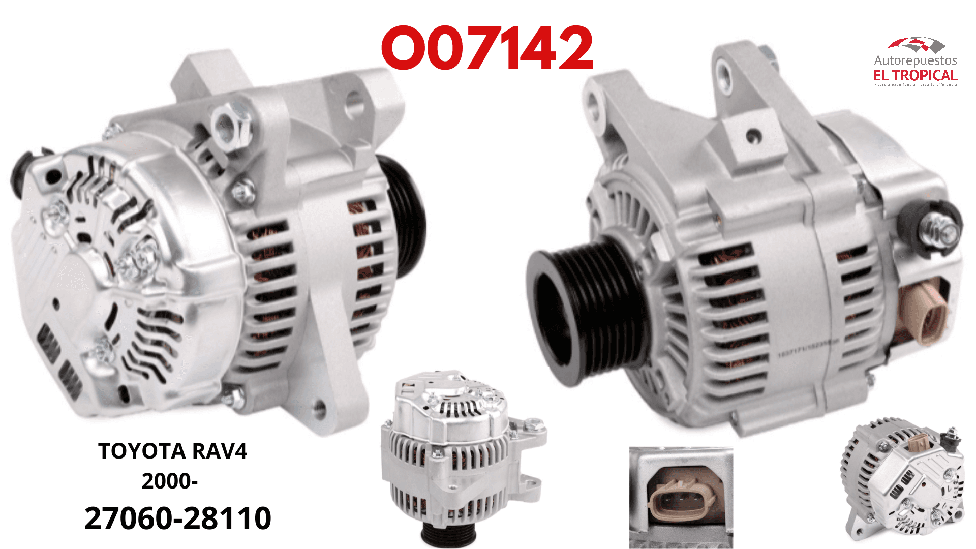 Alternador REC.RAV4 00- 90A