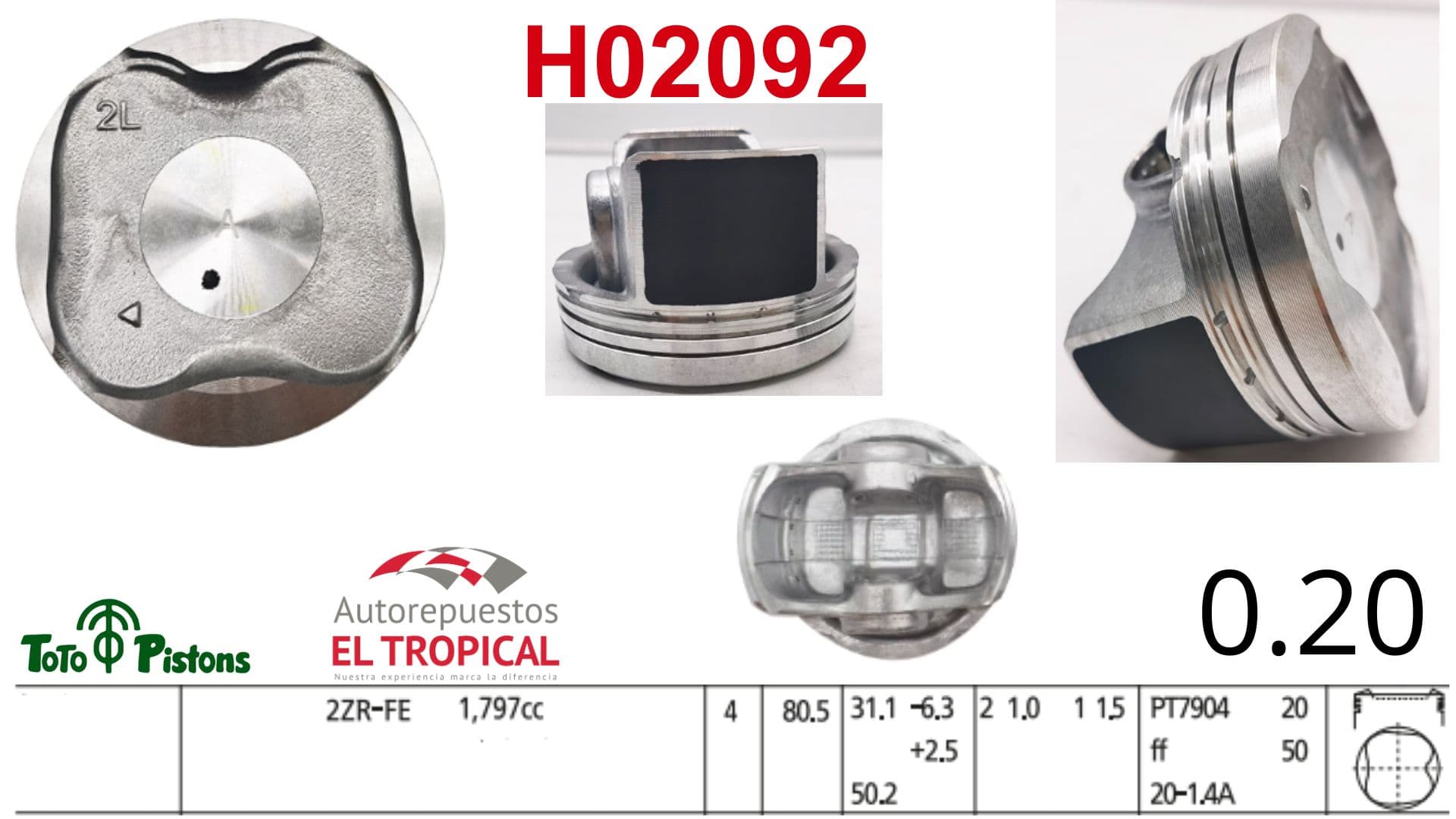 PISTONES 020 2ZR-FE
