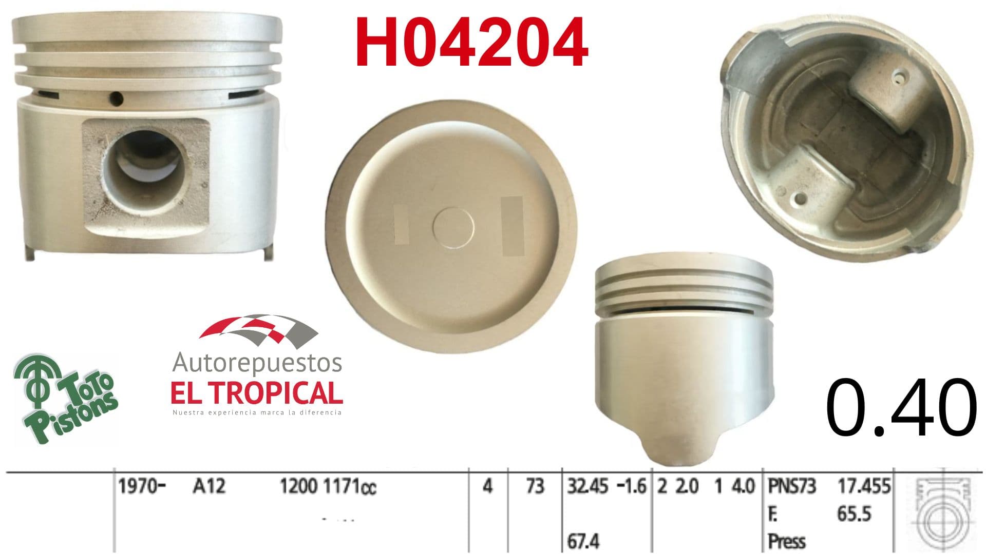 PISTONES 040 A12