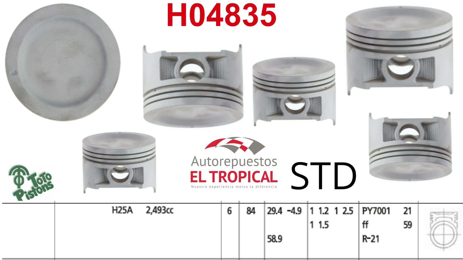 PISTONES STD H25A