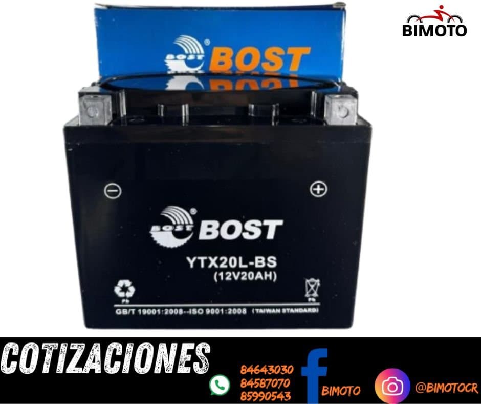 BATERIA YTX20L-BS GEL BOST
