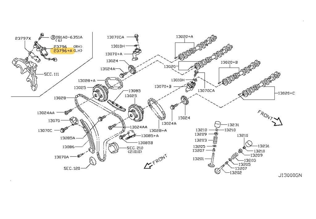 Válvula Solenoide Izquierda (VVT) Nissan