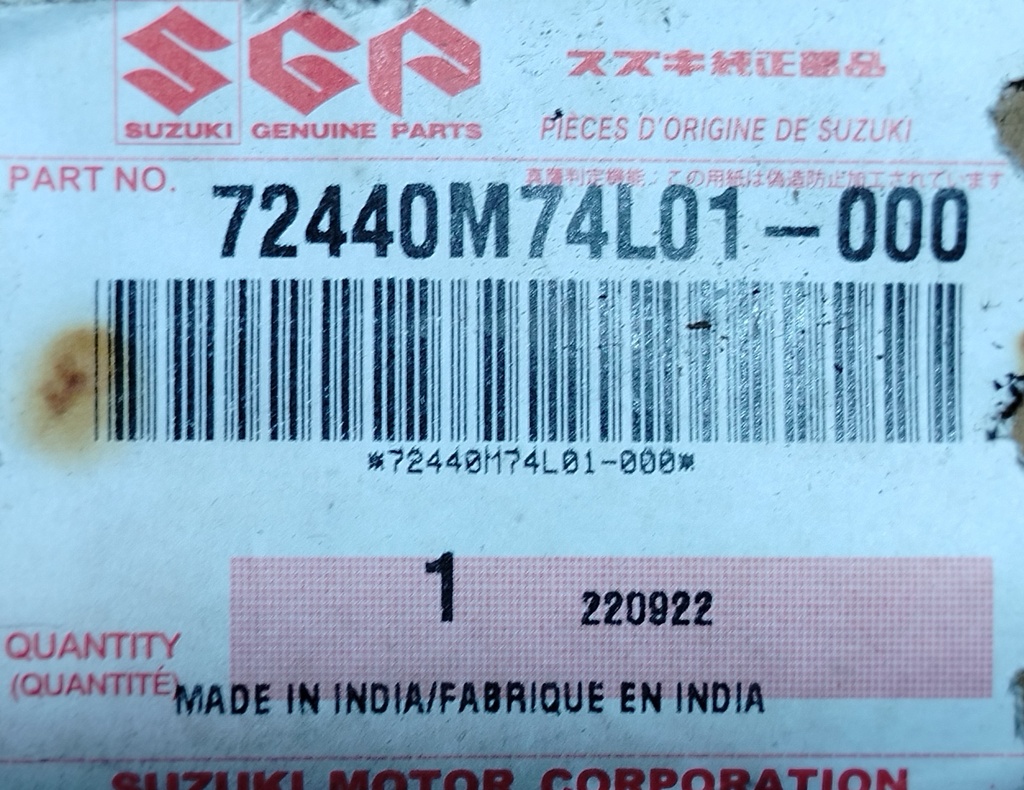 Aislante Tapa de Motor Suzuki