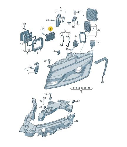 Módulo Control de Faros Delanteros Audi