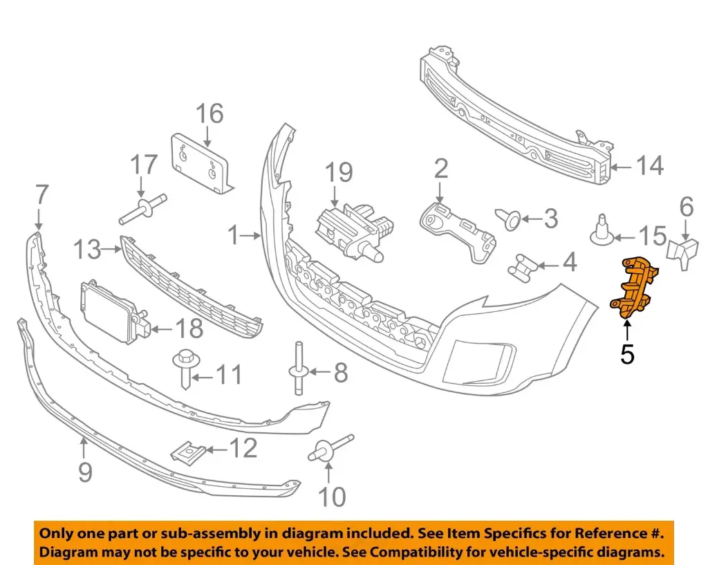 Soporte Derecho Bumper Delantero Ford