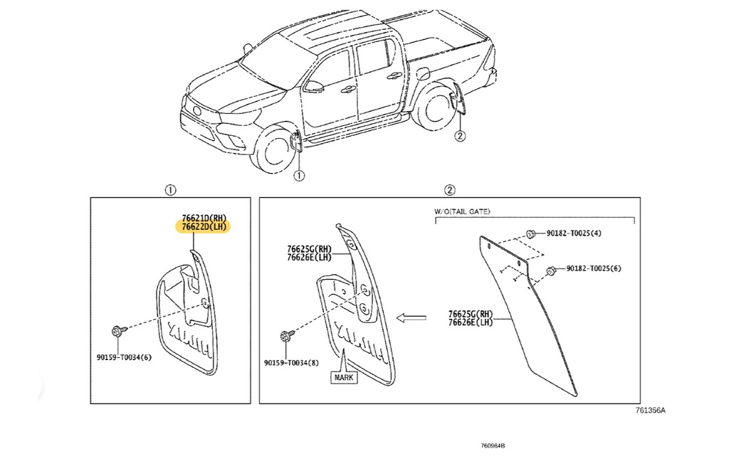 Lodera Delantera Izquierda Toyota