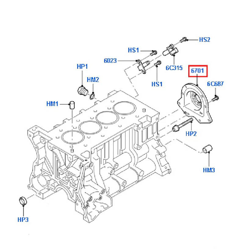 Retenedor Trasero de Cigüeñal Ford