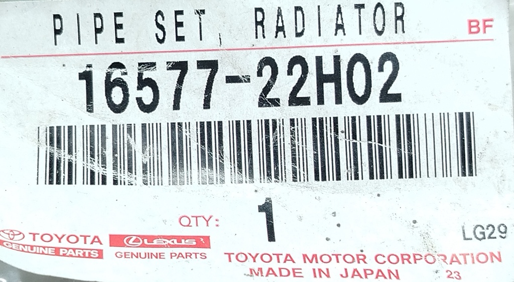 Unión de Manguera Radiador Toyota